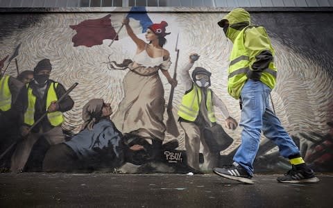 President Emmanuel Macron initially mooted cutting immigration during the revolt of the "yellow vests", some 40 per cent of whom are estimated to support Marine Le Pen’s anti-immigration party - Credit: Kiran Ridley/Getty Images Europe