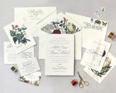 <p>Using vintage, recycled, compostable, or biodegradable paper is a forward-thinking way to create an heirloom out of one of the more temporal elements of the wedding day; and while using vintage or recycled paper is possible, those invitations likely won't withstand the test of time for each and every guest. </p><p>Opt for invitations that have staying power—and ones that can become heirlooms themselves outside of being framed, collected, or stored in an album. Here, an invitation suite by <a href="https://chereeberrypaper.com/" rel="nofollow noopener" target="_blank" data-ylk="slk:Cheree Berry Paper;elm:context_link;itc:0;sec:content-canvas" class="link ">Cheree Berry Paper</a> was created out of seed paper, allowing each guest to plant the stationery in soil, and watch the seeds grow into something they can enjoy for years to come. Take the theme a step further, with a vintage-inspired botanical liner and stamps. </p>