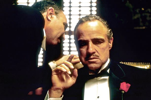 <p>Paramount Pictures</p> Marlon Brando in 'The Godfather'