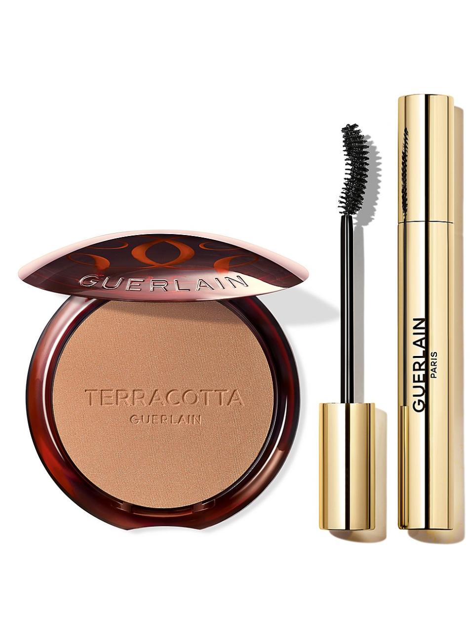 <p><a href="https://go.redirectingat.com?id=74968X1596630&url=https%3A%2F%2Fwww.saksfifthavenue.com%2Fproduct%2FGuerlain-Terracotta-Bronzer---Mascara-Set%25C2%25A0-0400019990003.html&sref=https%3A%2F%2Fwww.harpersbazaar.com%2Fbeauty%2Fmakeup%2Fg7919%2Fbest-makeup-gift-sets%2F" rel="nofollow noopener" target="_blank" data-ylk="slk:Shop Now;elm:context_link;itc:0;sec:content-canvas" class="link ">Shop Now</a></p><p>Terracotta Bronzer & Mascara Set</p><p>saksfifthavenue.com</p><p>$84.00</p><span class="copyright">Saks Fifth Avenue</span>