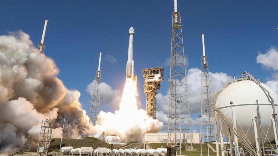 PHOTO: A United Launch Alliance Atlas V rocket carrying two astronauts aboard Boeing's Starliner-1 Crew Flight Test (CFT), is launched on a mission to the International Space Station, in Cape Canaveral, Fla., June 5, 2024.  (Joe Skipper/Reuters)