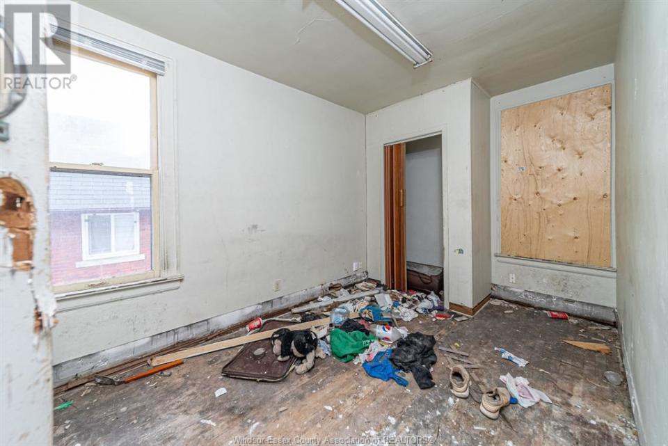 One of the bedrooms inside 663 Marentette Ave. in Windsor.