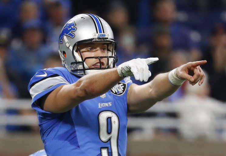 Matthew Stafford's three foes to close out the season: Giants, Cowboys and Packers. (AP) 