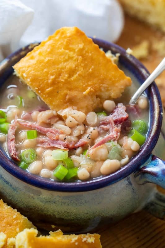 <p>Casserole Crissy</p><p>It may be basic but it's not boring and making this classic dish in your slow cooker makes it even easier.</p><p><strong>Get the recipe: <a href="https://casserolecrissy.com/crock-pot-ham-and-beans/" rel="nofollow noopener" target="_blank" data-ylk="slk:Crock Pot Ham and Beans;elm:context_link;itc:0;sec:content-canvas" class="link ">Crock Pot Ham and Beans</a></strong></p><p><strong>Related: <a href="https://www.yahoo.com/lifestyle/38-slow-cooker-soup-recipes-134932997.html" data-ylk="slk:65 Crock Pot Soup Recipes;elm:context_link;itc:0;sec:content-canvas;outcm:mb_qualified_link;_E:mb_qualified_link;ct:story;" class="link  yahoo-link">65 Crock Pot Soup Recipes</a></strong></p>