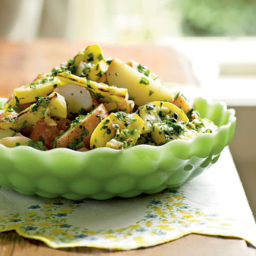 Potato Salad with Herbs and Grilled Summer Squash