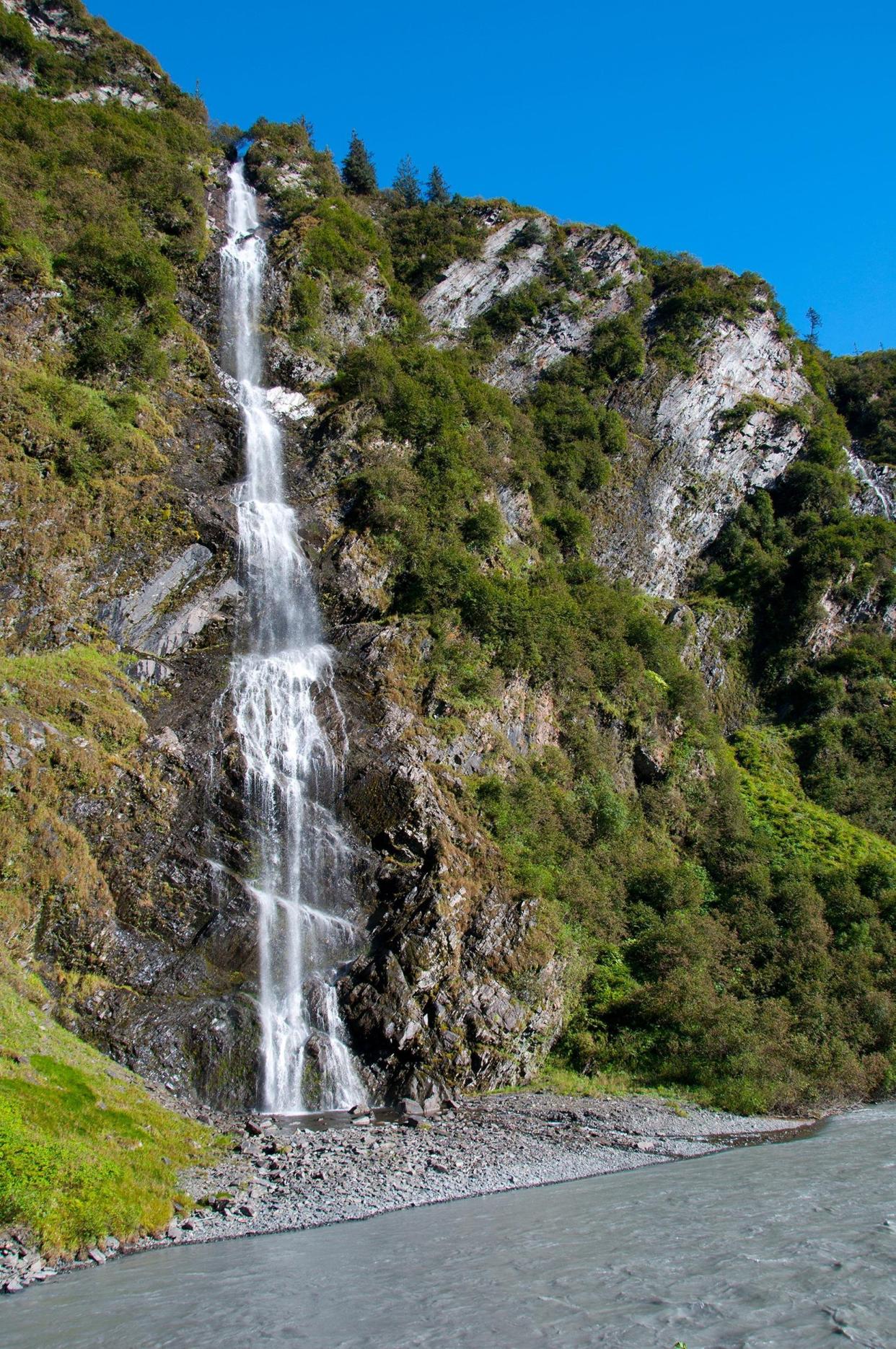 Bridal Veil Falls And Horsetail Falls, Alaska