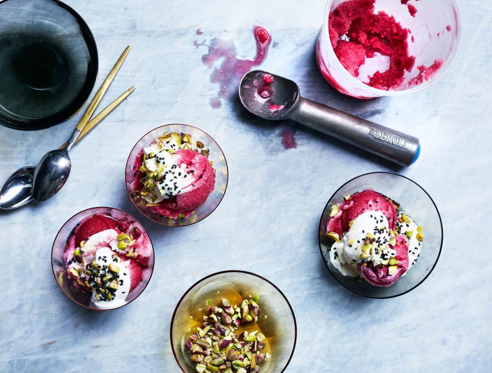 Pomegranate Sorbet Parfait