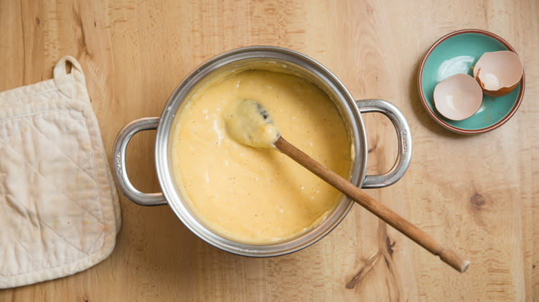 cheese grits in small saucepan