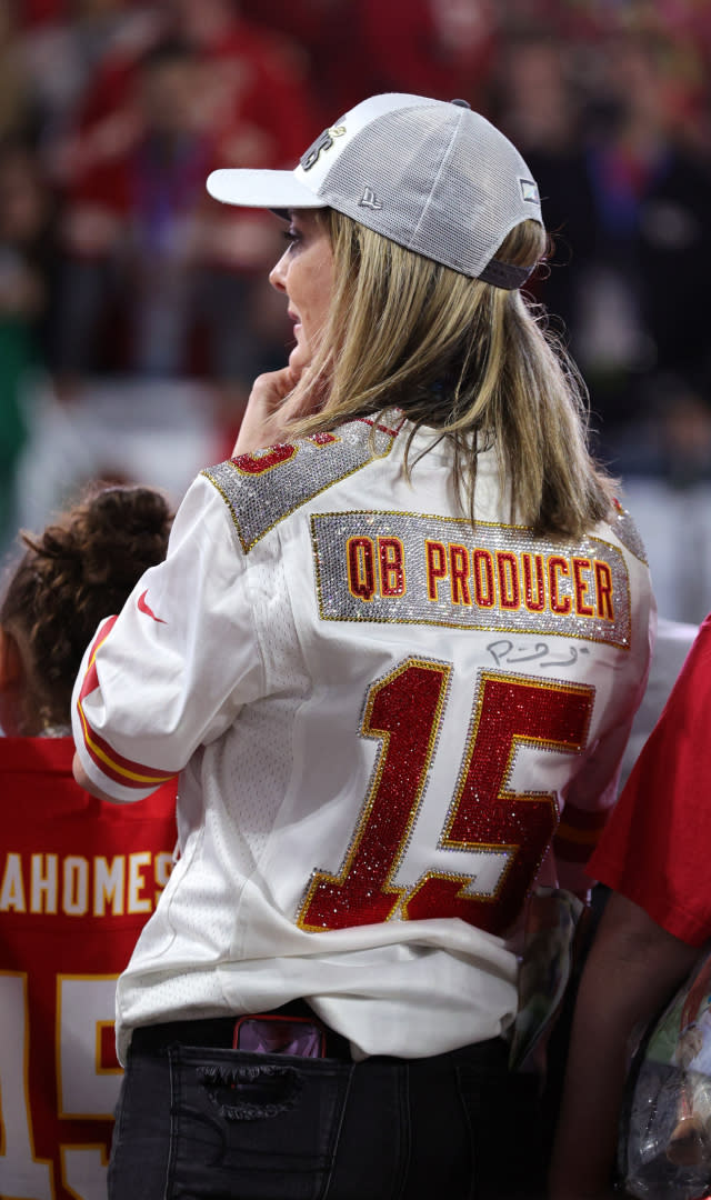 MIAMI, FLORIDA – FEBRUARY 02: Patrick Mahomes mother, Randi Martin, looks on after the Kansas City Chiefs defeated the San Francisco 49ers 31-20 in Super Bowl LIV at Hard Rock Stadium on February 02, 2020 in Miami, Florida. <em>Photo by Tom Pennington/Getty Images.</em>