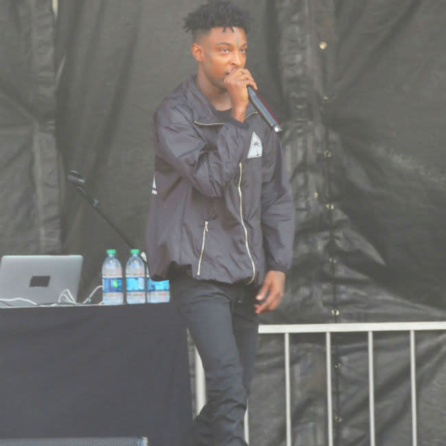 El rapero 21 Savage en un concierto de 2017 credit:Bang Showbiz