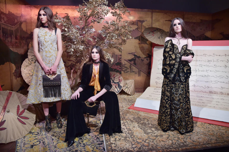 <p>Models at the Alice & Olivia fall 2018 presentation. (Photo: Getty Images) </p>