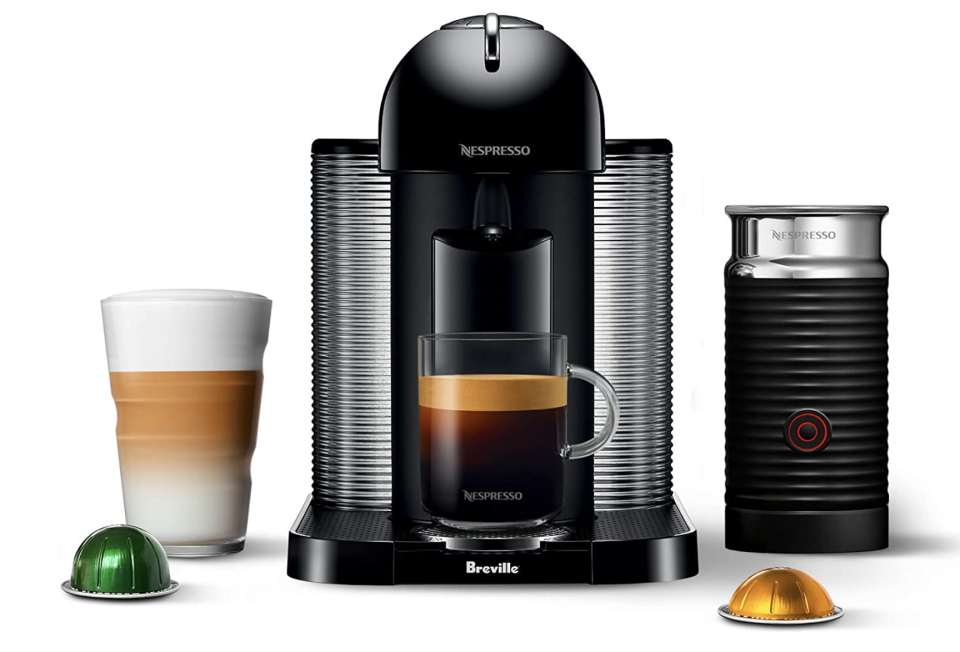 Nespresso Vertuo Coffee & Espresso Machine with Aeroccino Milk Frother (Photo via Amazon)