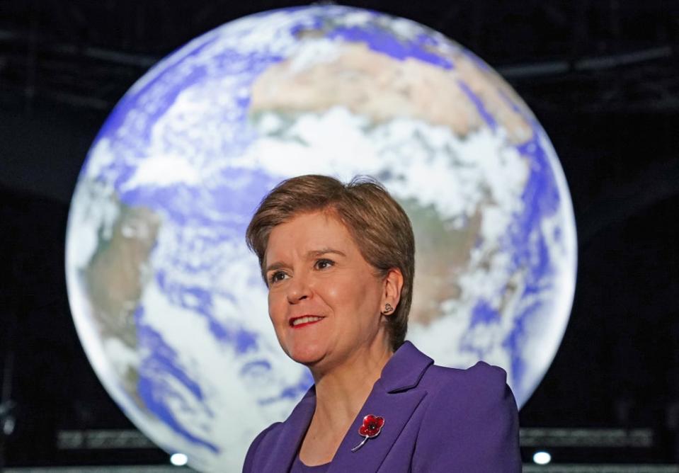 First Minister Nicola Sturgeon said the transition away from fossil fuels must be a just one (Jane Barlow/PA) (PA Wire)