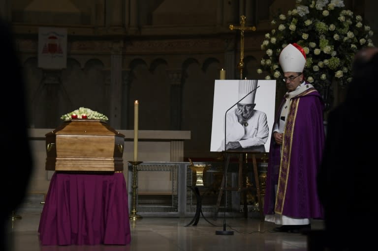 Bocuse's son Jerome said his father would have preferred a simple ceremony at the church in the village where he ran his most famed restaurant, but "that was not possible"