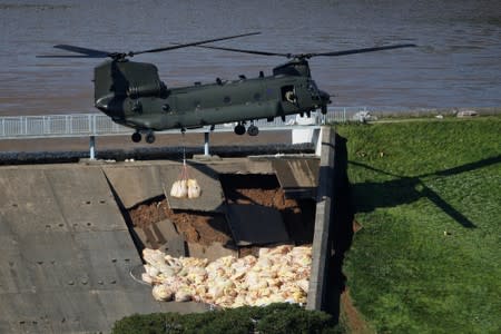 Emergency Services work to protect Whaley Bridge reservoir