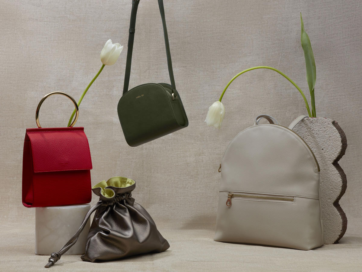 Luxury Designer Vegan Handbags - Cher Tote Light Gray
