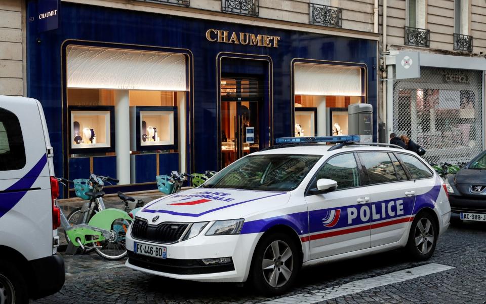 Chaumet jewelry store targeted by a robbery, in Paris - REUTERS