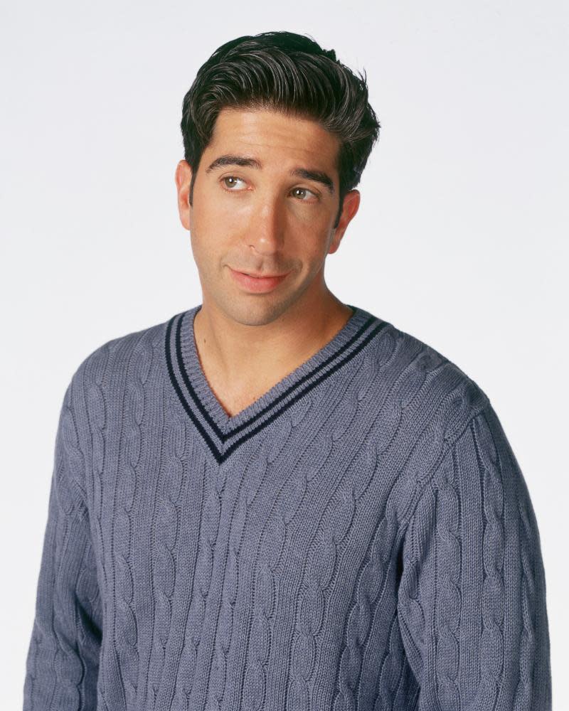 David Schwimmer as Ross Geller – before his fashion awakening