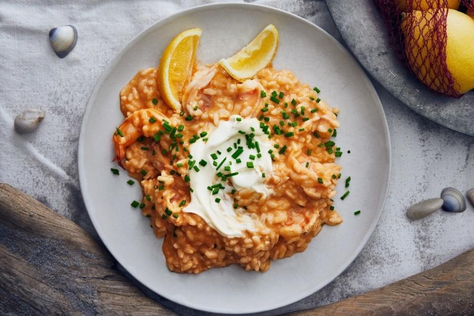 Another way to make your risotto really dang creamy? Slap it with mascarpone.