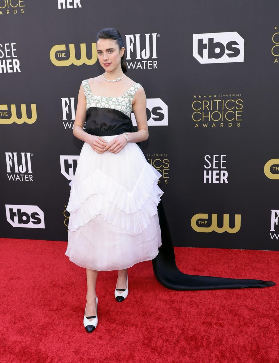 Margaret Qualley wore a Chanel frock (Getty Images)