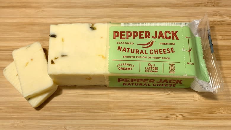 pepper Jack on cutting board