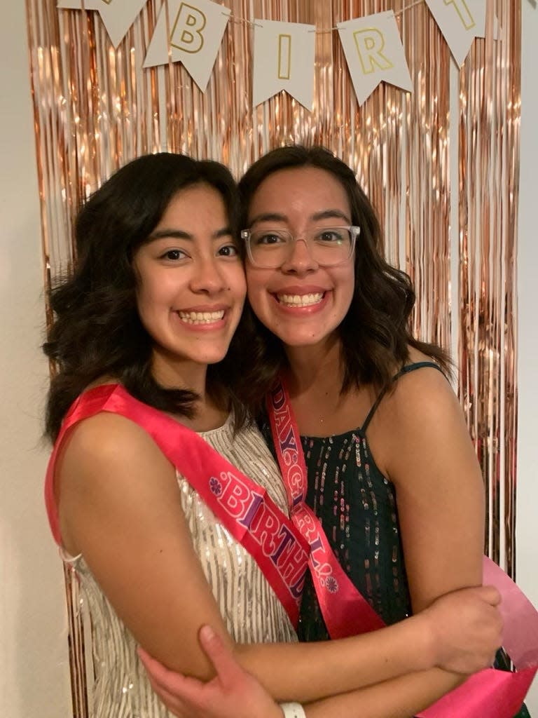 The Flores twins — Vivian, left, and Valarie — celebrated their 21st birthday on May 30, 2022, with a "shiny" theme. Three days later Vivian Flores and another woman were shot and killed outside a church in Ames.