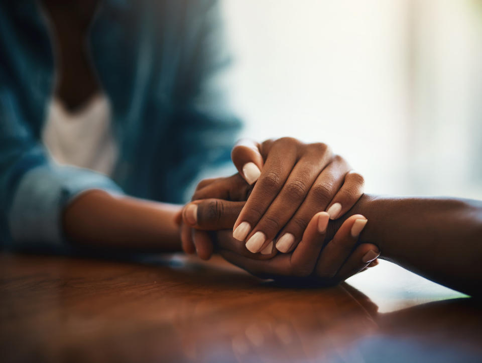 close up hand holding