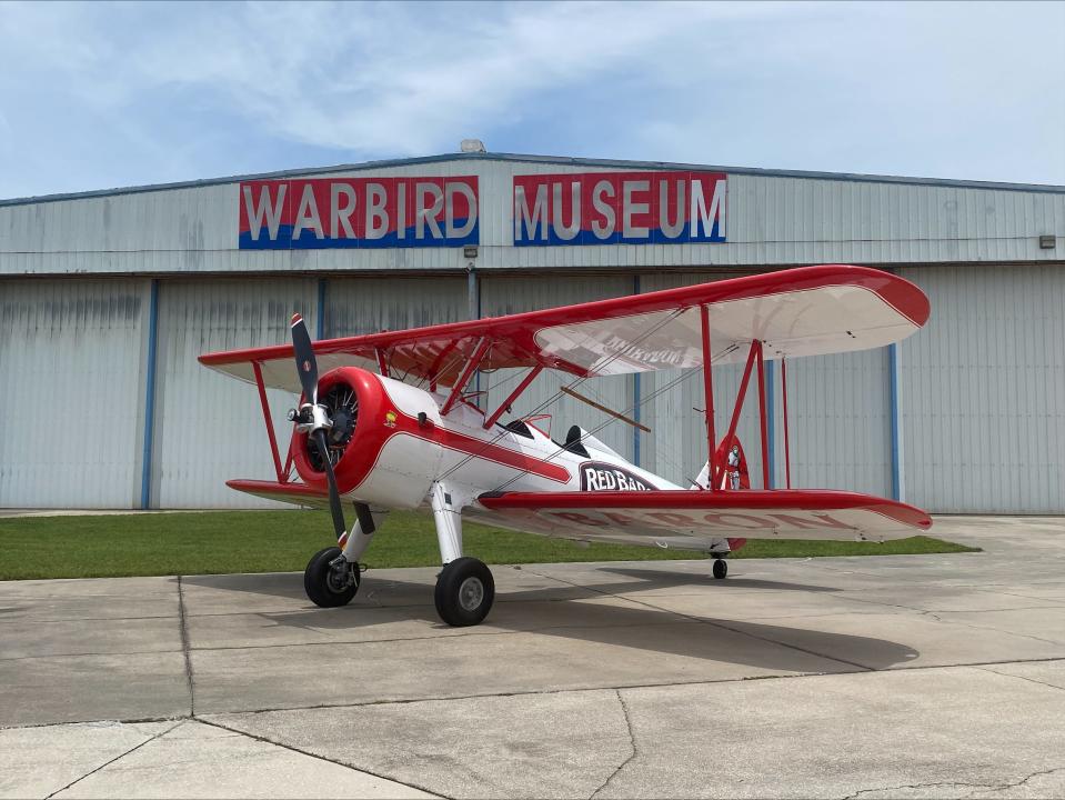 This Red Baron Stearman will be housed in the mail hangar at the Warbird Air Museum, 6600 Tico Road, Titusville. Visit warbirdairmuseum.com.