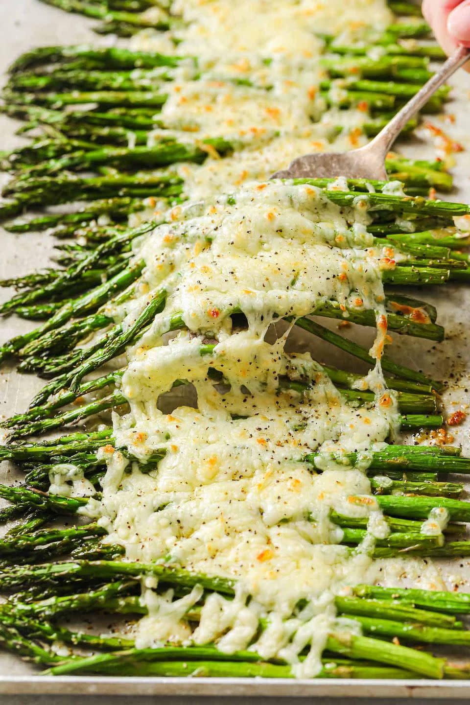 Cheesy Garlic Roasted Asparagus