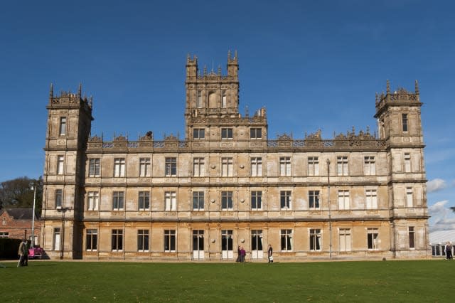 NEWBURY, UK - OCTOBER 13: Highclere Castle is the main setting for the ITV period drama Downton Abbey, on October 13, 2011 in Ne