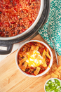 <p>Resist the temptation for a quick release once your <a href="https://www.delish.com/kitchen-tools/g40107996/best-instant-pots/" rel="nofollow noopener" target="_blank" data-ylk="slk:Instant Pot" class="link ">Instant Pot</a> timer goes off. Why? Chemical reactions take place while foods cook AND while they cool down. A longer cooling time means more time for those reactions to take place, augmenting flavor for best results.</p><p>Get the <strong><a href="https://www.delish.com/cooking/recipe-ideas/a27335648/instant-pot-chili-recipe/" rel="nofollow noopener" target="_blank" data-ylk="slk:Instant Pot Chili recipe" class="link ">Instant Pot Chili recipe</a></strong>.</p>
