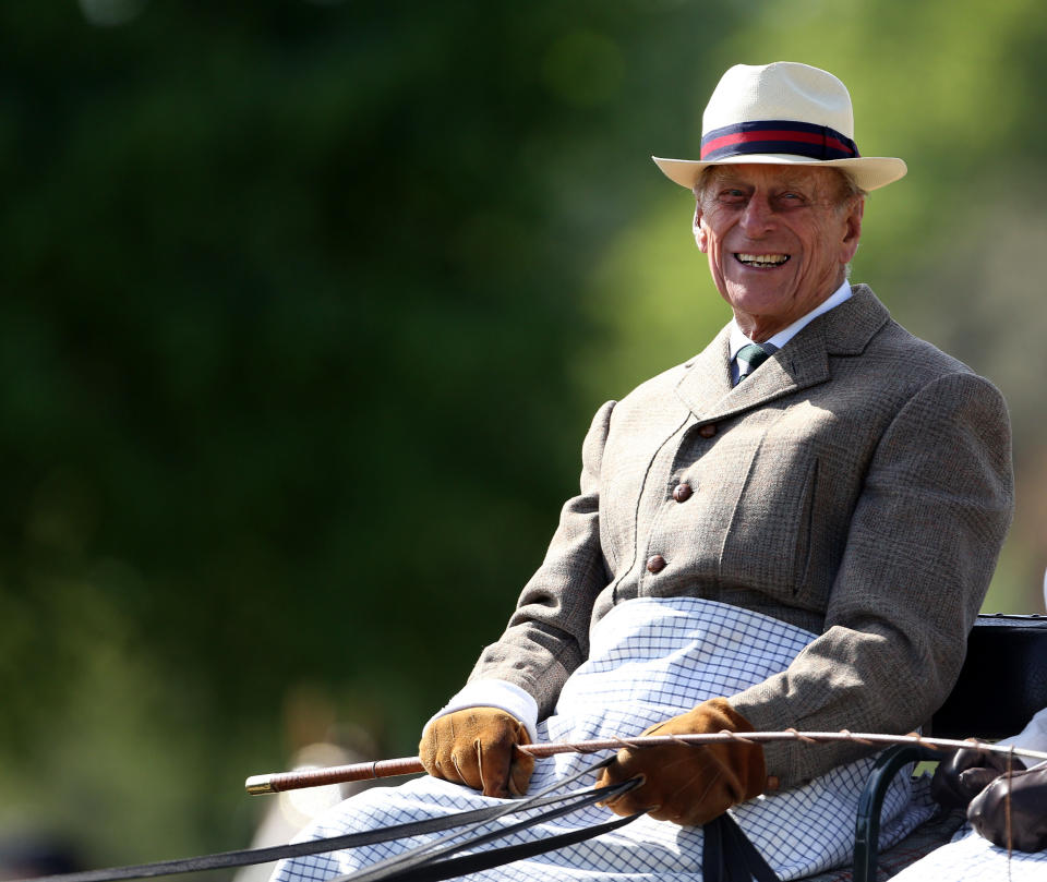 Philip taking part in the Champagne Laurent-Perrier Meet of the British Driving Society at the Royal Windsor Horse Show in 2015 [Photo: PA]