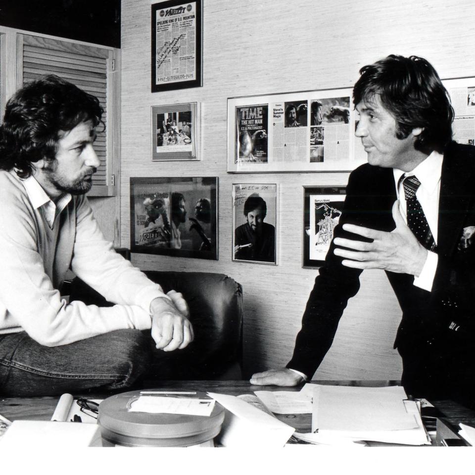 Melvyn Bragg with one of his guests, Steven Spielberg - Television Stills