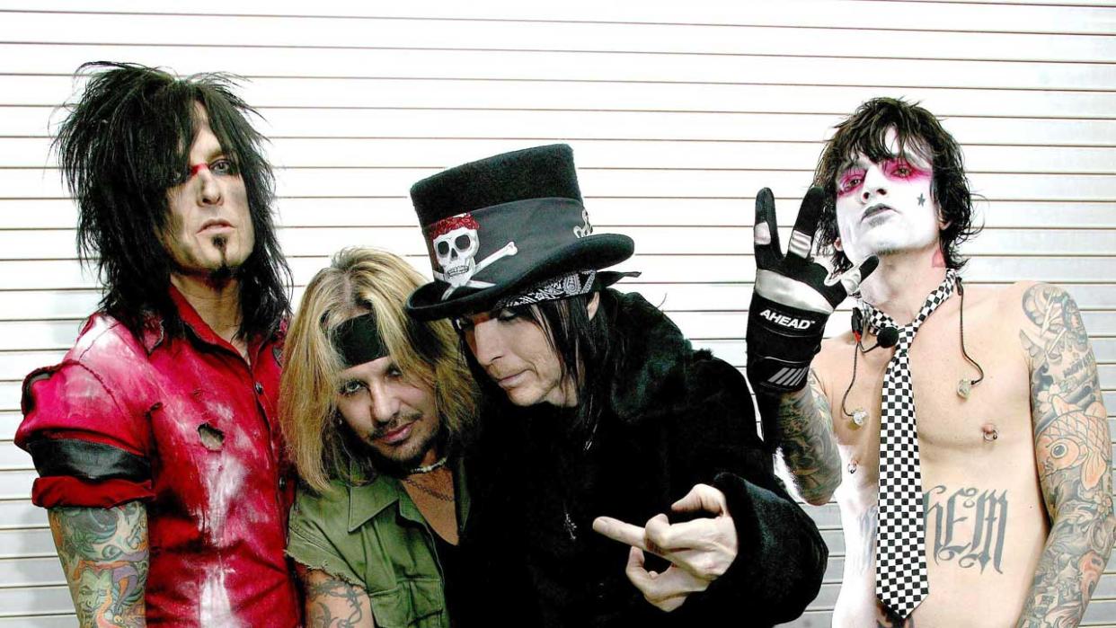  Motley Crue backstage in 2005. 