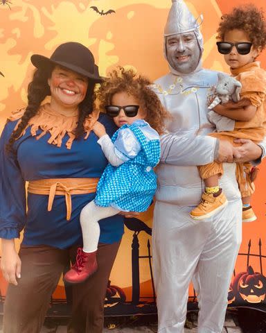<p>Michelle Buteau Instagram</p> Michelle Buteau and Gijs van der Most celebrating Halloween with their twins in October 2021