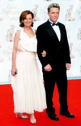 <p>Christian Alminana/FilmMagic</p> Anthony Michael Hall with his mother Mercedes Hall in 2004