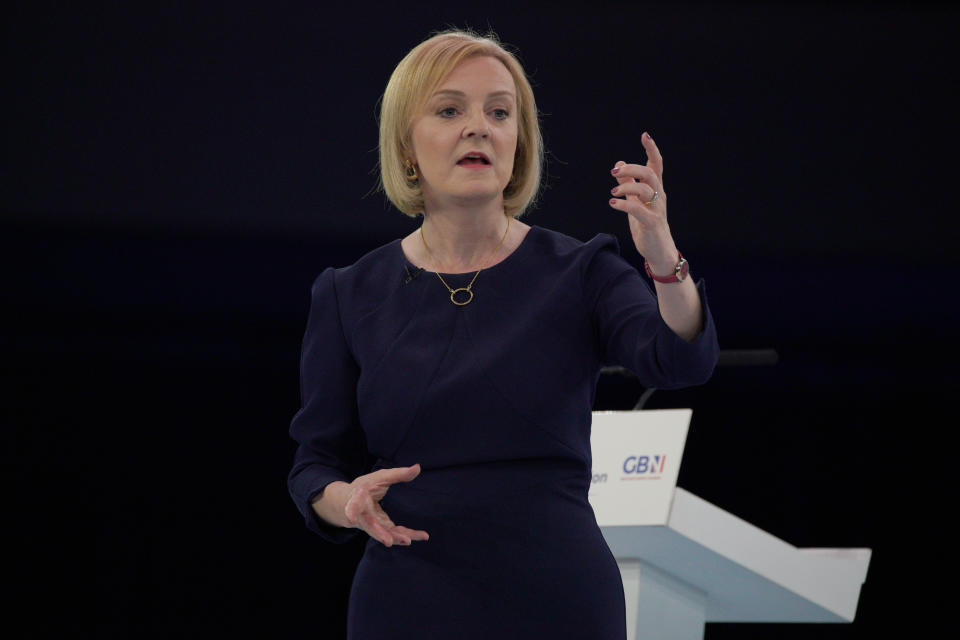 Liz Truss during a hustings event at Manchester Central Convention Complex in Manchester, as part of the campaign to be leader of the Conservative Party and the next prime minister. Picture date: Friday August 19, 2022.