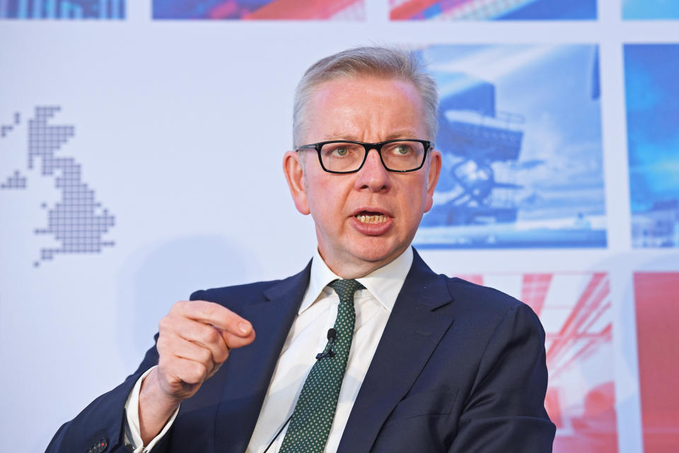 Environment Secretary Michael Gove addresses The Times CEO Summit at The News Building in London Bridge, London.