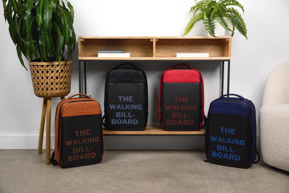 The Pixler Bag advertising backpack