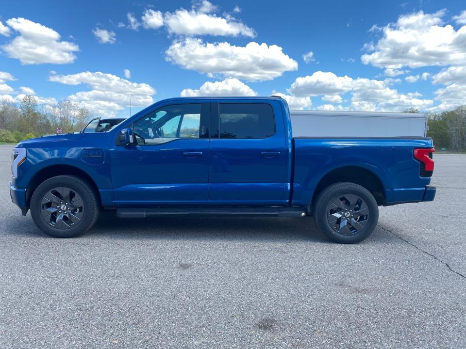 Ford says the 2022 Ford F-150 Lighting electric pickup will accelerate to 60 mph in the around 4.5 seconds