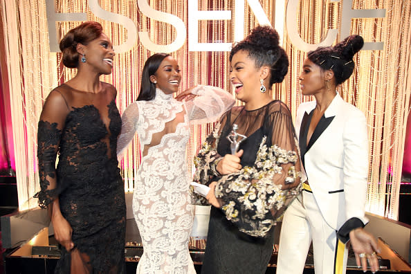 Issa Rae, Aja Naomi King, Yara Shahidi, and Janelle Monáe