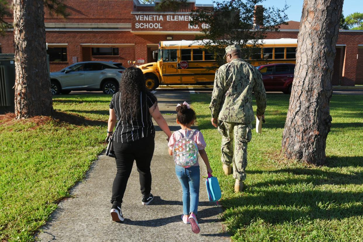 Parents and students made their way to Venetia Elementary School on Timuquana Road for the first day of the 2022-2023 school year. Eventually, the "last" first day of school comes around, one of many bittersweet milestones for mothers.