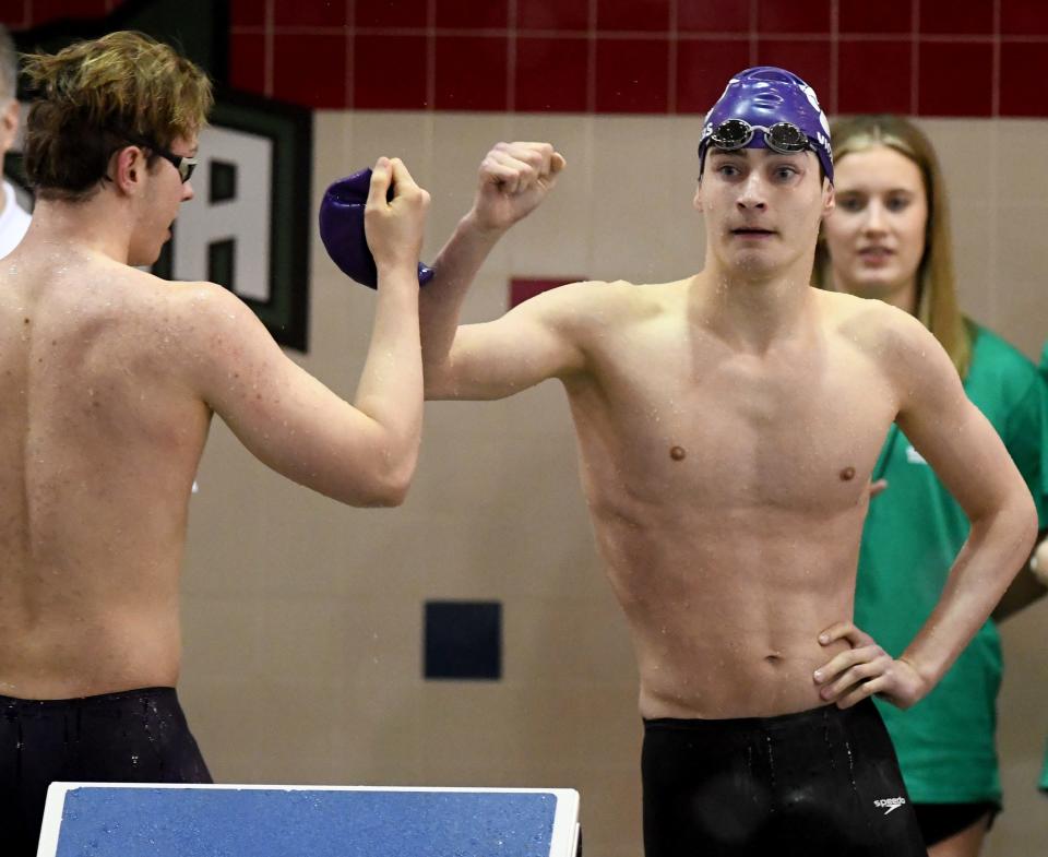 Jackson in Boys 200 Yard Medley Relay in 2024 OHSAA Division I State Swimming Prelims at C.T. Branin Natatorium in Canton. Friday, February 23, 2024.