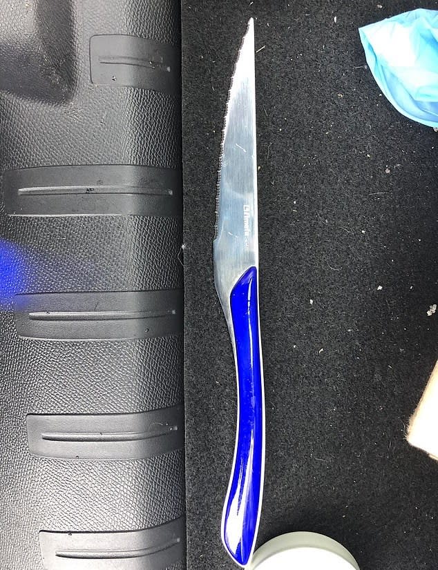 Knives seized by the Metropolitan Police and shared on social media over the weekend. (Met Police)