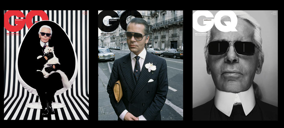 GQ erscheint mit exklusiver Berlin-Reportage und widmet Modelegende Karl Lagerfeld drei Cover. (Bilder: GQ)