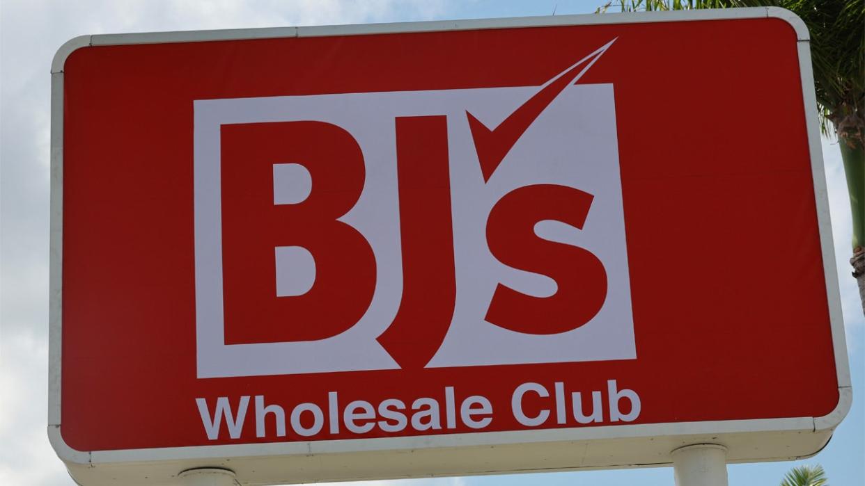 <div>MIAMI, FLORIDA - MARCH 28: A BJs Wholesale Club sign hangs outside of the store on March 28, 2024 in Miami, Florida. BJ’s Wholesale Club announced that it will open more locations across the country this year. <strong>(Photo by Joe Raedle/Getty Images)</strong></div>