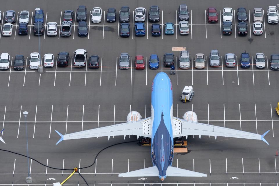 Boeing 737 Max car park