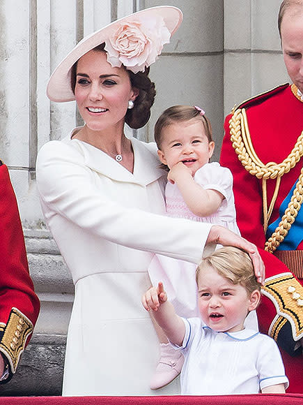 <p>Princess Charlotte joined her big brother for her first Trooping the Color in 2016. </p>