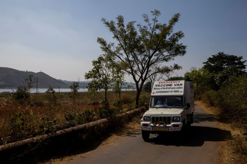 The Wider Image: The 1,700km journey to deliver coronavirus vaccine to India's rural health workers