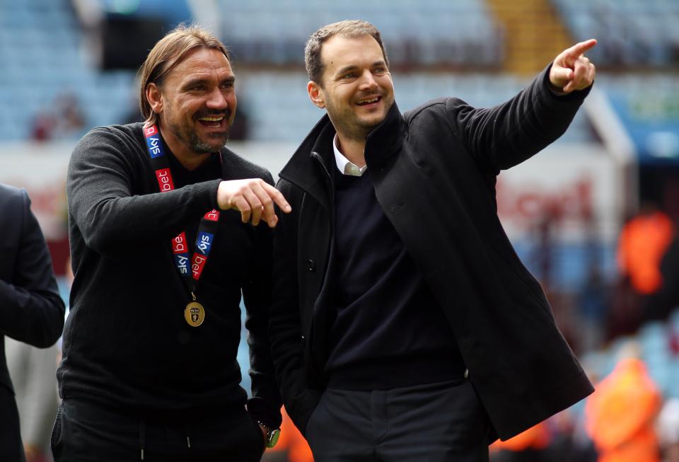 Norwich sporting director Stuart Webber (right) has worked closely with head coach Daniel Farke to get the club back into the Premier League. (Nigel French/PA) (PA Archive)